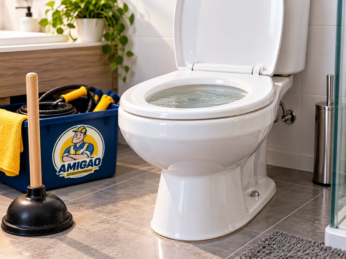 Desentupimento de vaso sanitário em Uberlândia